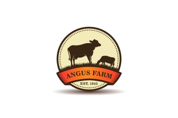 Black Angus Cow Logo Design Template: Bold Branding