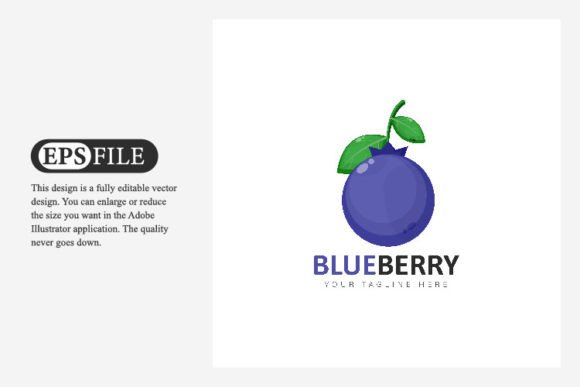 Blueberry Logo Cartoon Design: A Sweet Asset for Creative Projects