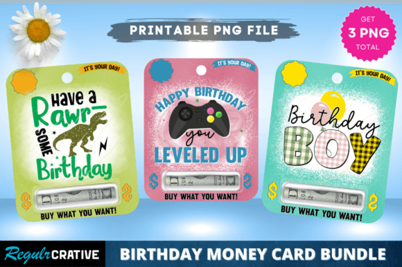 Boy Birthday Money Card PNG Bundle: Creative Gifting Ideas