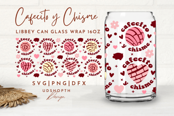 Cafecito Y Chisme Can Glass Svg,16oz: More Than Just a Design