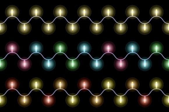 Dazzling Christmas Lights Pattern Set for Festive Designs