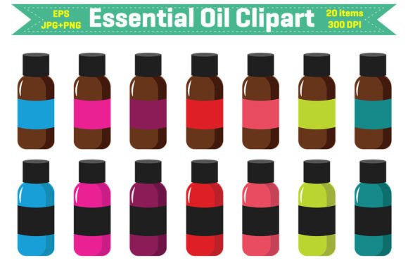 Essential Oil Clipart: Premium Raindrop Designs for Creatives