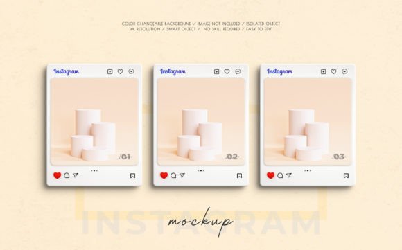 Instagram Post Mockup 3D Render Design: Elevate Your Visuals