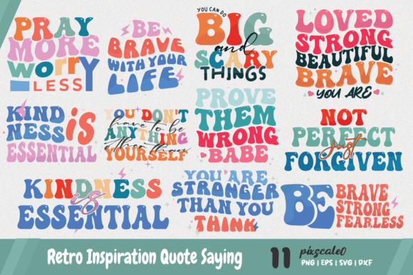 Retro Inspiration Quote SVG Bundle: Vintage Charm for Modern Projects
