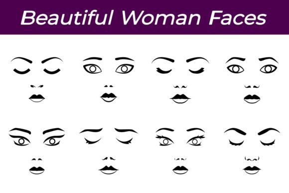 Woman Faces Illustrations: A Designer's Guide to Elegant Portraits